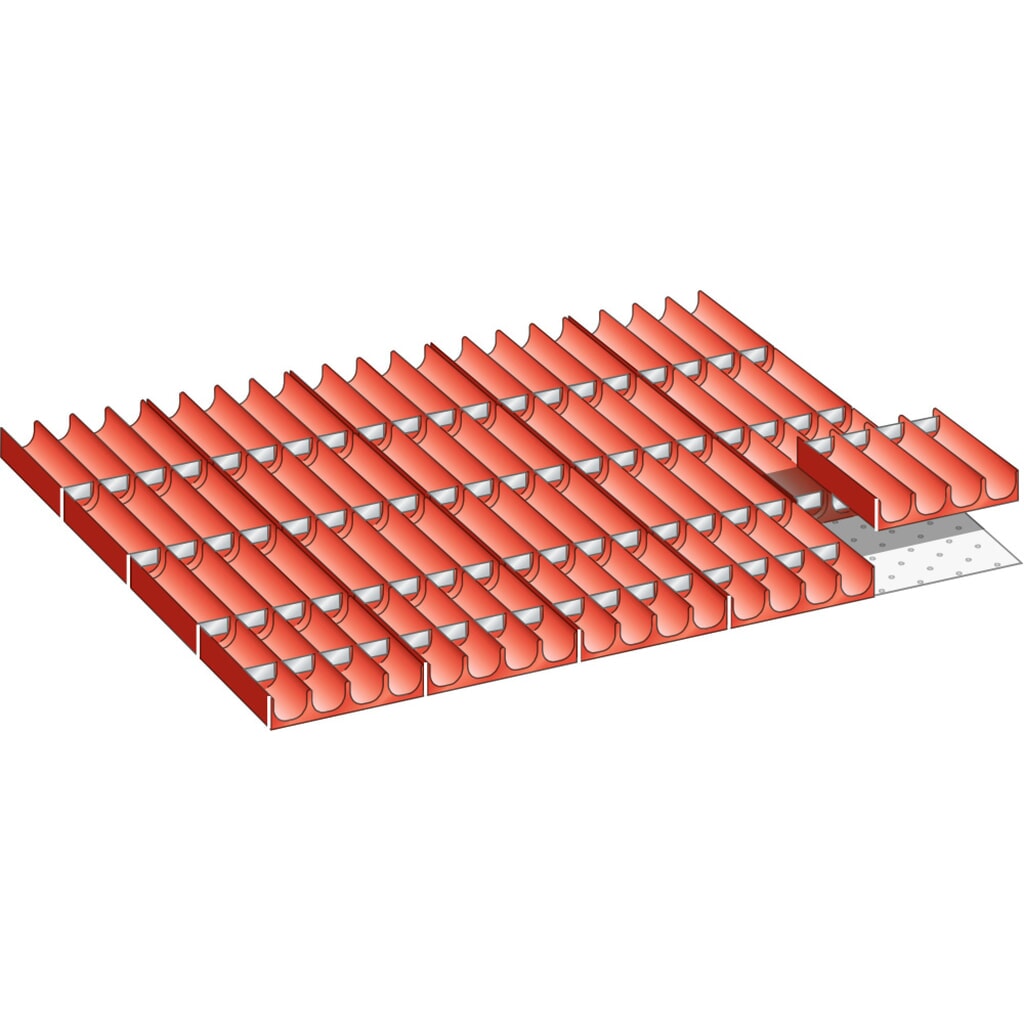LISTA Set Mulden 45x36E, (BxTxFH) 765x612x50mm, 100-teilig Produktabbildung: LISTA Set Mulden 45x36E, (BxTxFH) 765x612x50mm, 100-teilig