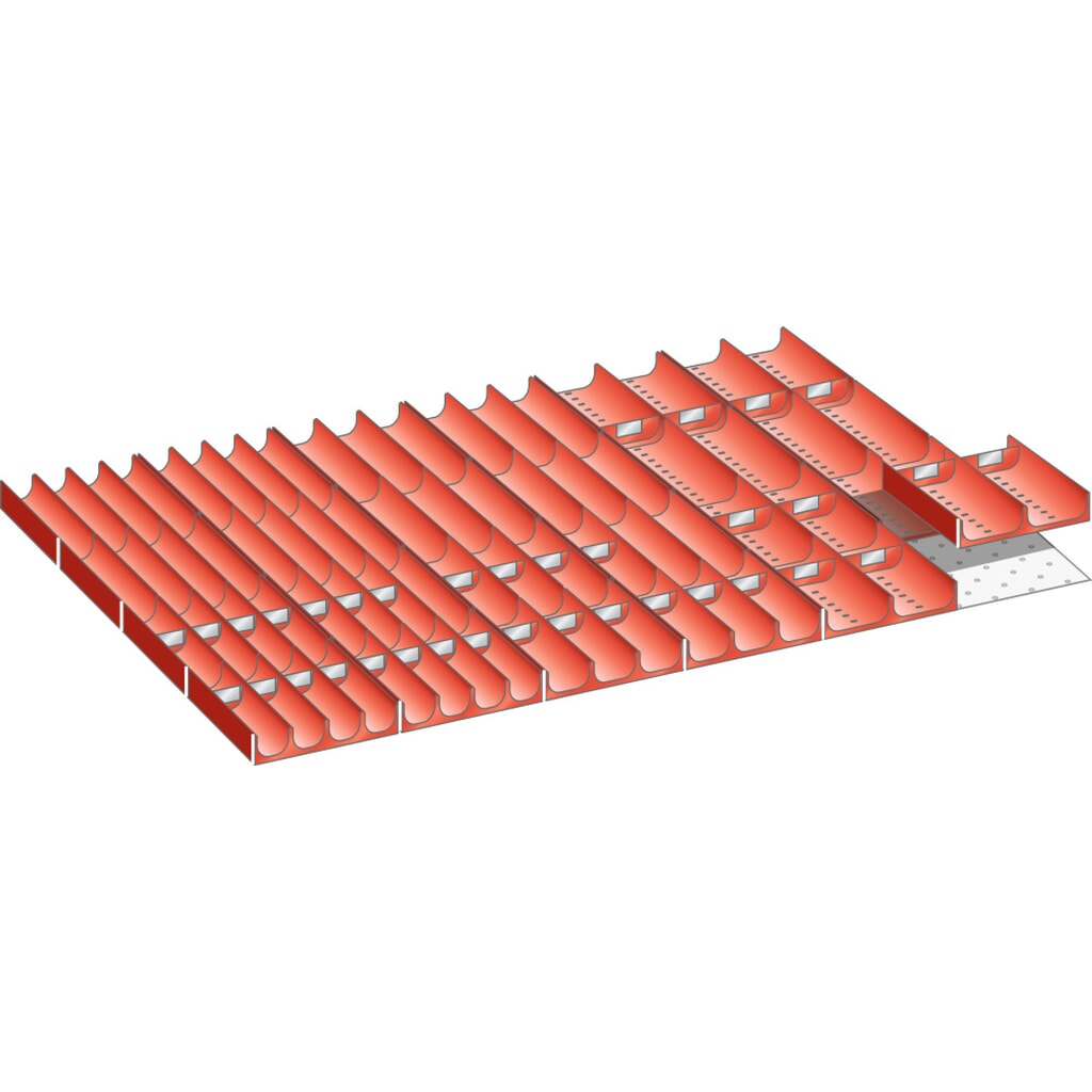 LISTA Set Mulden 54x36E, (BxTxFH) 918x612x50mm, 64-teilig Produktabbildung: LISTA Set Mulden 54x36E, (BxTxFH) 918x612x50mm, 64-teilig