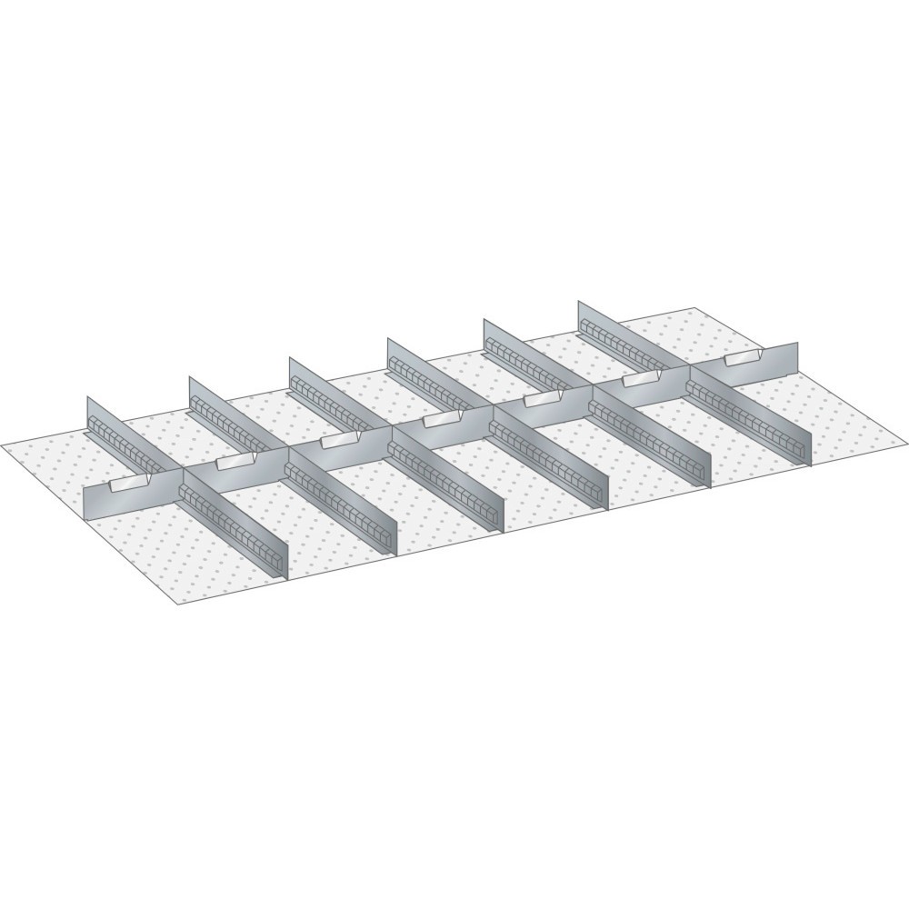 Produktabbildung: LISTA Set Schlitzwände und Trennbleche 78x36E, (BxT) 1326x612mm, 6 Schlitzwände, 7 Trennbleche, für Fronthöhe 75mm