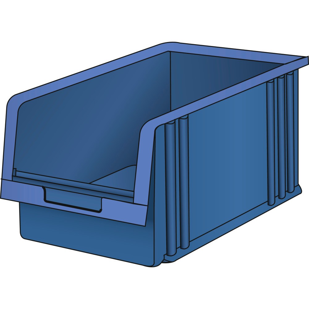 Produktabbildung: LISTA Sichtlagerkasten, HxBxT 150 x 210 x 329 mm, Größe 5Z, blau