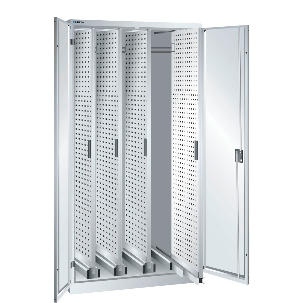 Produktabbildung: LISTA Vertikalauszugschrank, (BxTxH) 1000x600x1950mm, mit Flügeltüren, 4 Auszüge, CODE Lock