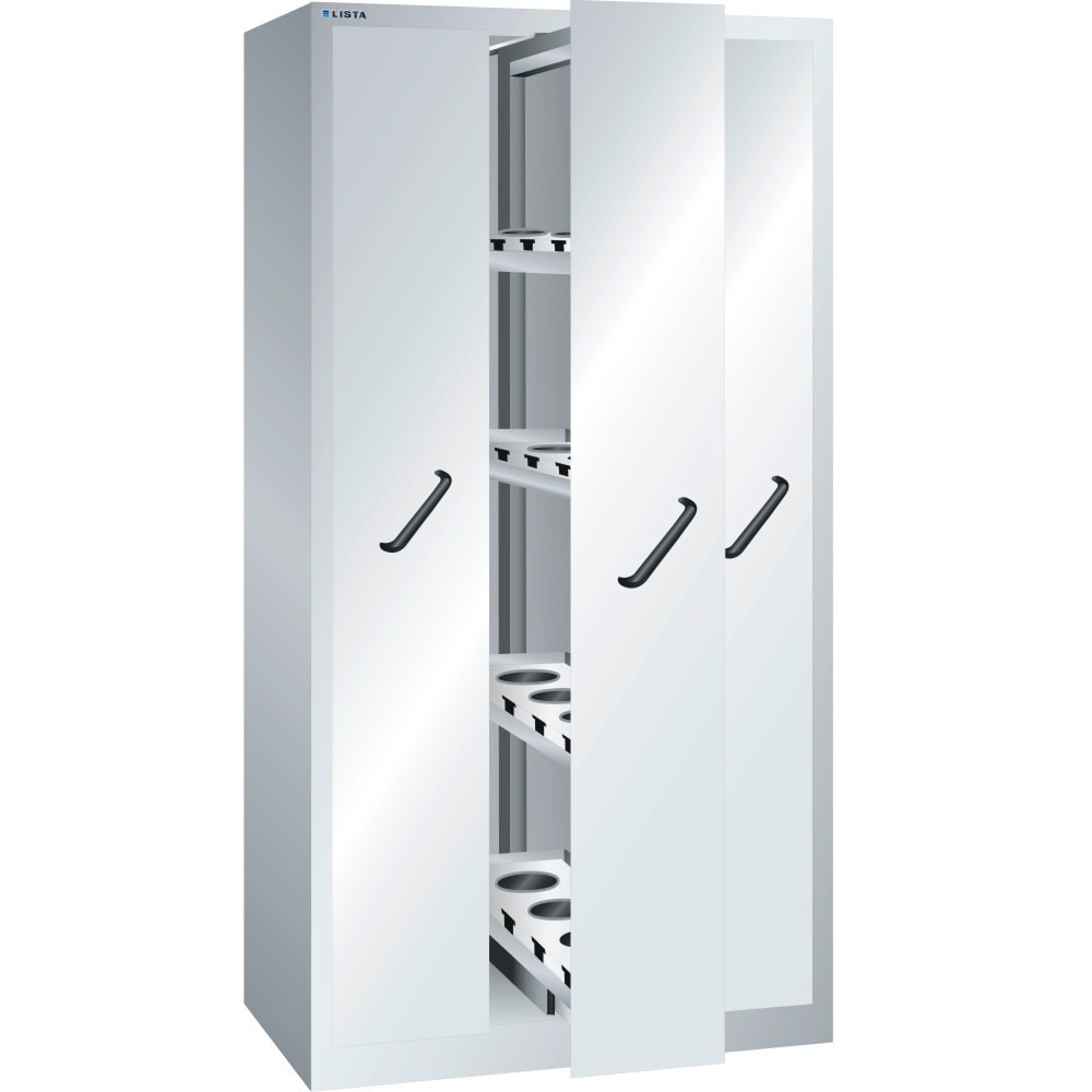 Produktabbildung: LISTA Vertikalauszugschrank, (BxTxH) 1000x695x1950mm, mit Frontblenden, 3 Auszüge, KEY Lock