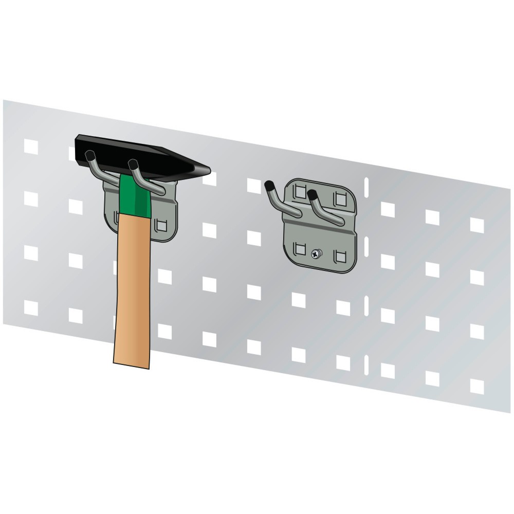 Produktabbildung: LISTA Werkzeughalter schräg doppelt, 5 Stück, Länge 50mm