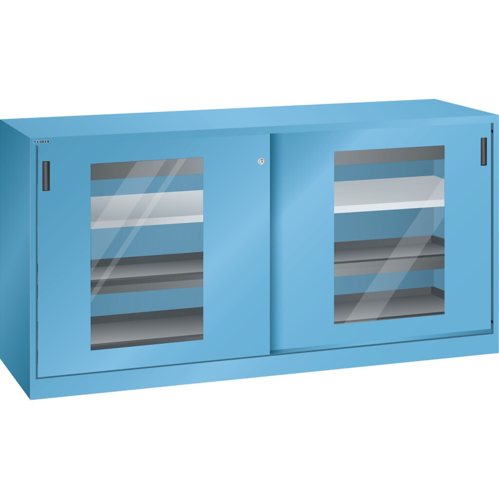 LISTA Werkzeugschrank, (BxTxH) 2000x580x1000mm, 4 Auszüge, 2 Schubladen, lichtblau Produktabbildung: LISTA Werkzeugschrank, (BxTxH) 2000x580x1000mm, 4 Auszüge, 2 Schubladen, lichtblau