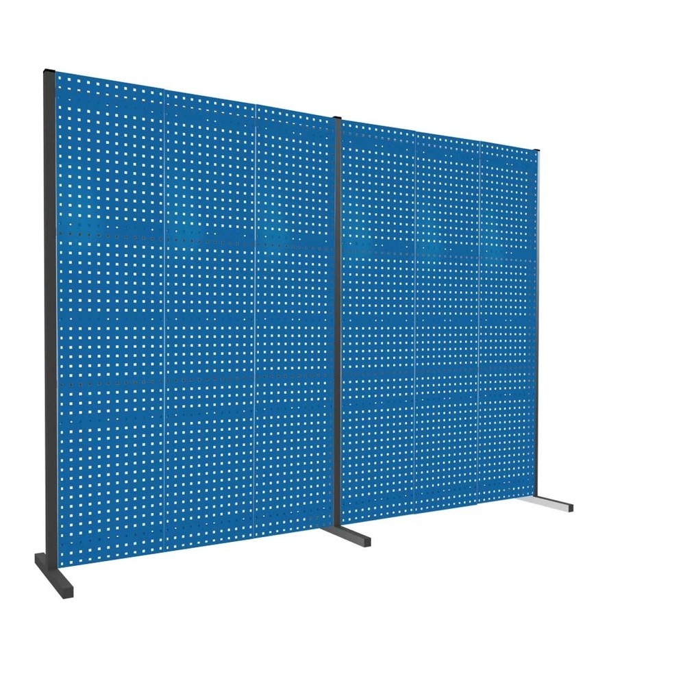 Produktabbildung: Kappes RasterPlan 6 Lochplatten, Doppelfeld 180°, H 2.000 mm, enzianblau