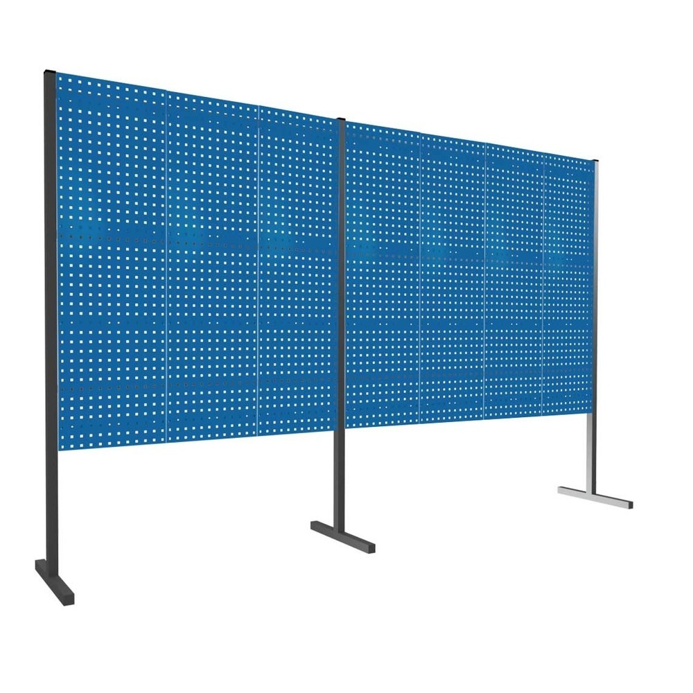 Produktabbildung: Kappes RasterPlan 7 Lochplatten, Doppelfeld 180°, H 1.500 mm, enzianblau