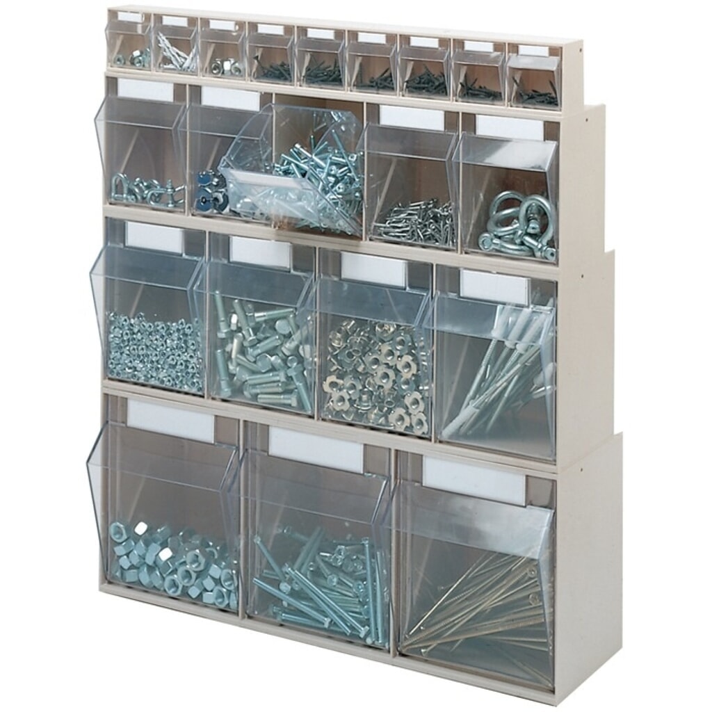 LOCKWEILER Klarsichtmagazin, 9 x A, H77xB600xT63mm, Kunststoff beige Produktabbildung: LOCKWEILER Klarsichtmagazin, 9 x A, H77xB600xT63mm, Kunststoff beige