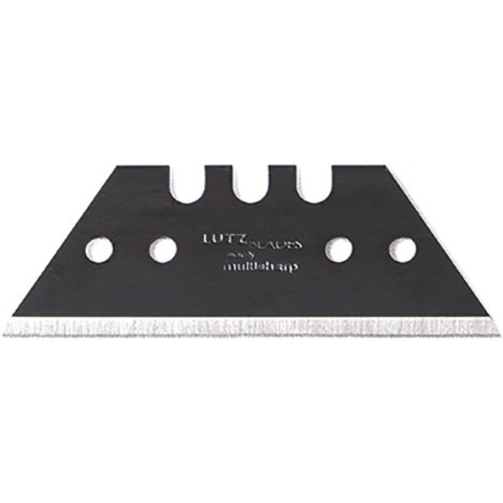 Produktabbildung: LUTZ BLADES Trapezklinge multisharp, mit Lochung, L52xB18,7xS0,65mm, 10 Stück / Spender