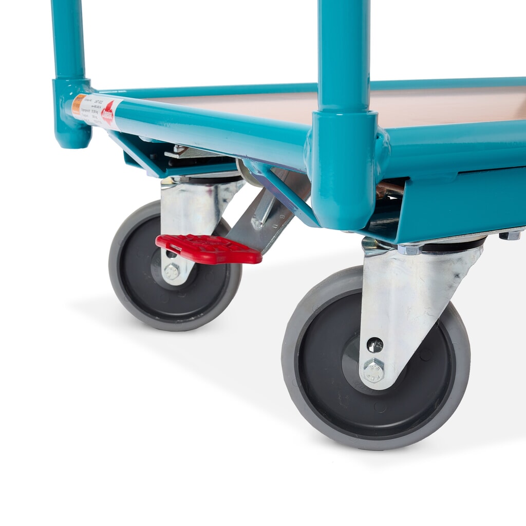 Magazinwagen Ameise®, TK 200 kg, Ladefläche BxT 450 x 850 mm, mit Zentralbremse Produktabbildung Nr. 5: Magazinwagen Ameise®, TK 200 kg, Ladefläche BxT 450 x 850 mm, mit Zentralbremse