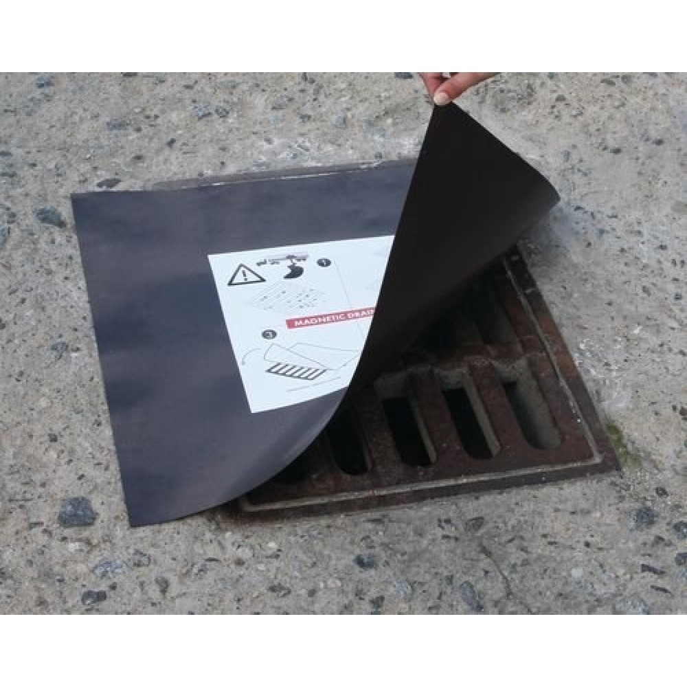 Produktabbildung Nr. 2: Magnet-Abdichtmatte, wiederverwendbarer Kanalschutz, BxT 510 x 510 mm
