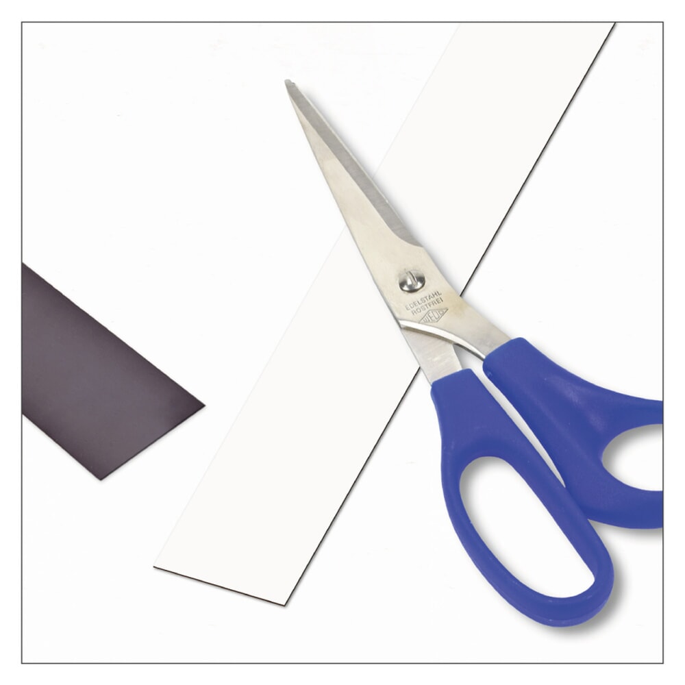 Produktabbildung: Magnetisches Beschriftungsband, Rolle, Höhe 30 mm, weiß