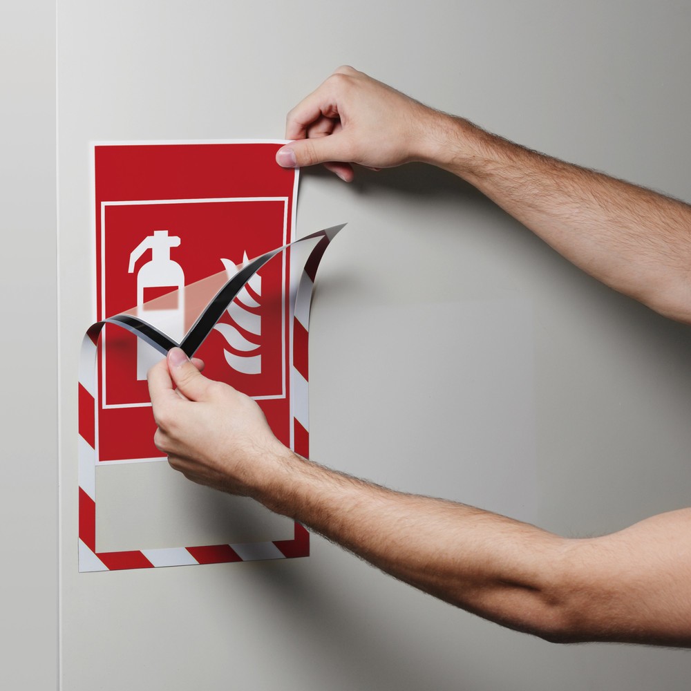 Produktabbildung Nr. 3: Magnetrahmen DURABLE DURAFRAME® Security, DIN A4, rot/weiß