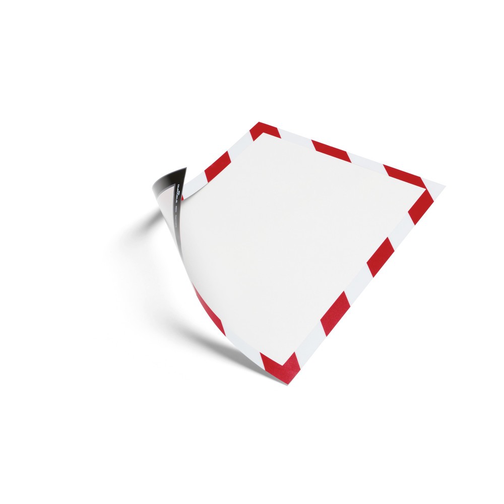 Produktabbildung: Magnetrahmen DURABLE DURAFRAME® Security, DIN A4, rot/weiß