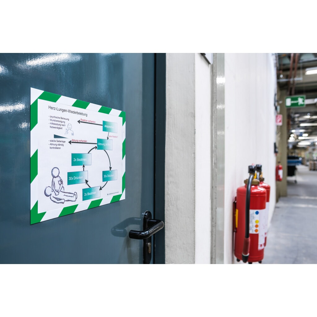 Magnetrahmen DURABLE DURAFRAME® Security, DIN A4, grün/weiß Produktabbildung Nr. 7: Magnetrahmen DURABLE DURAFRAME® Security, DIN A4, grün/weiß