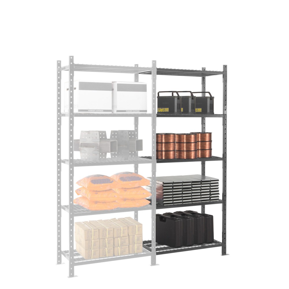 Produktabbildung Nr. 9: ManOrga Fachbodenregal, AF, mit Gitterböden, FL 460 kg, HxBxT 2.000 x 1.260 x 500 mm