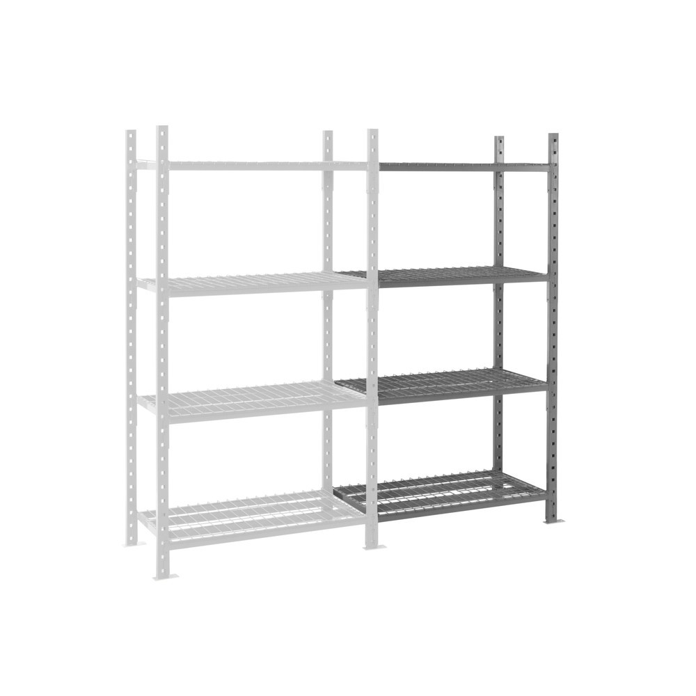 Produktabbildung: ManOrga Fachbodenregal, AF, mit Gitterböden, FL 460 kg, HxBxT 2.000 x 1.260 x 500 mm