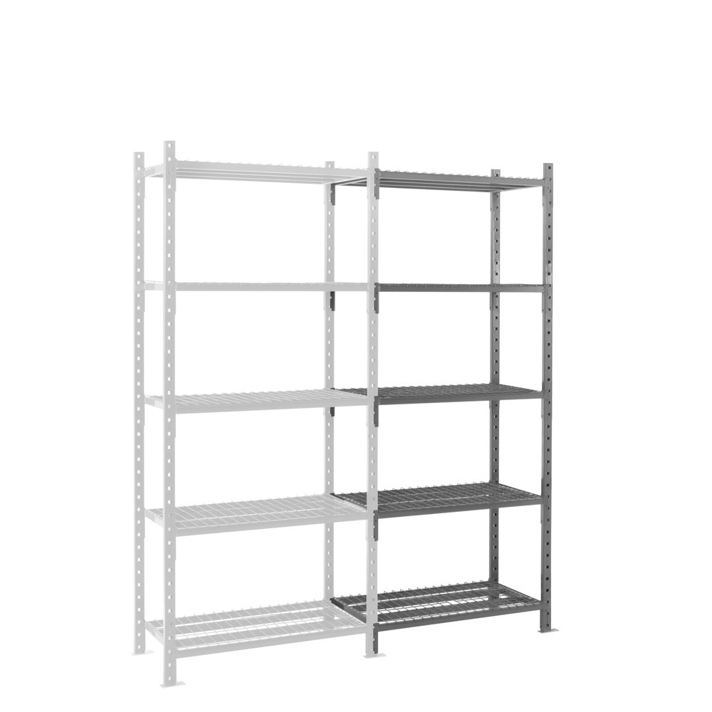 Produktabbildung: ManOrga Fachbodenregal, AF, mit Gitterböden, FL 500 kg, HxBxT 2.500 x 1.010 x 500 mm