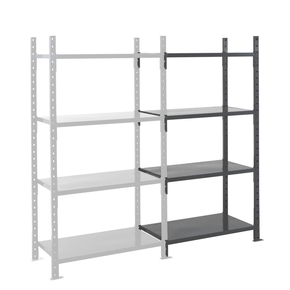Produktabbildung: ManOrga Fachbodenregal, AF, mit Stahlpaneelen, FL 460 kg, HxBxT 2.000 x 1.260 x 600 mm