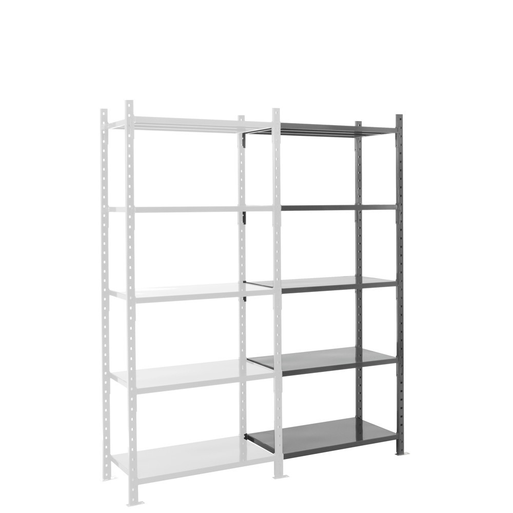 Produktabbildung: ManOrga Fachbodenregal, AF, mit Stahlpaneelen, FL 460 kg, HxBxT 2.500 x 1.260 x 600 mm