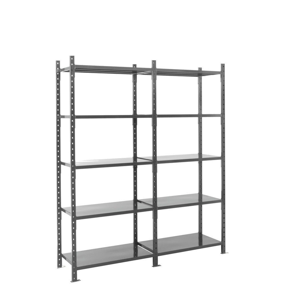 Produktabbildung Nr. 8: ManOrga Fachbodenregal graphitgrau mit Stahlblechböden, Fachlast 460 kg, HxBxT 2.500 x 1.300 x 610 mm