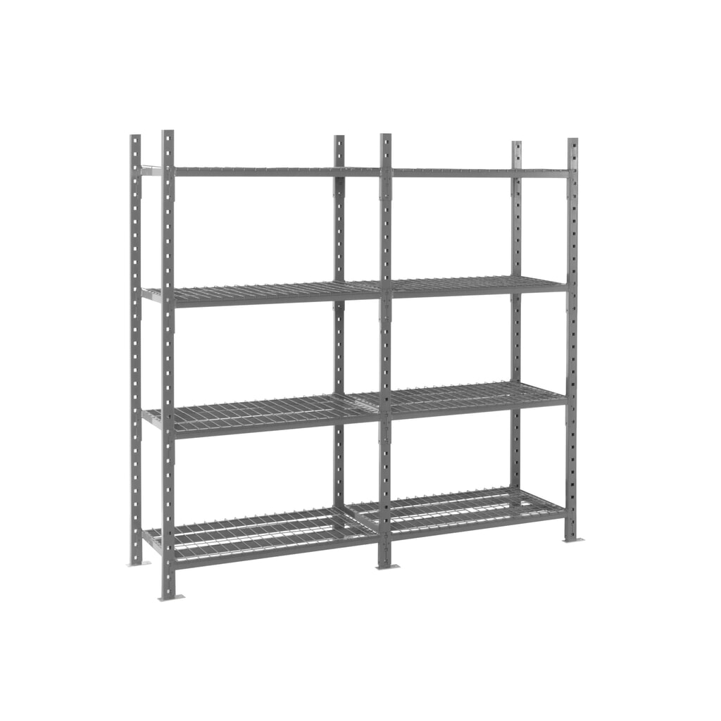 ManOrga Fachbodenregal graphitgrau mit Stahlblechböden, Fachlast 500 kg, HxBxT 2.000 x 1.050 x 510 mm Produktabbildung Nr. 6: ManOrga Fachbodenregal graphitgrau mit Stahlblechböden, Fachlast 500 kg, HxBxT 2.000 x 1.050 x 510 mm