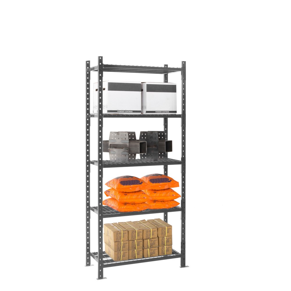 Produktabbildung Nr. 9: ManOrga Fachbodenregal graphitgrau mit Stahlrohr-Böden, Fachlast 500 kg, HxBxT 2.500 x 1.050 x 810 mm