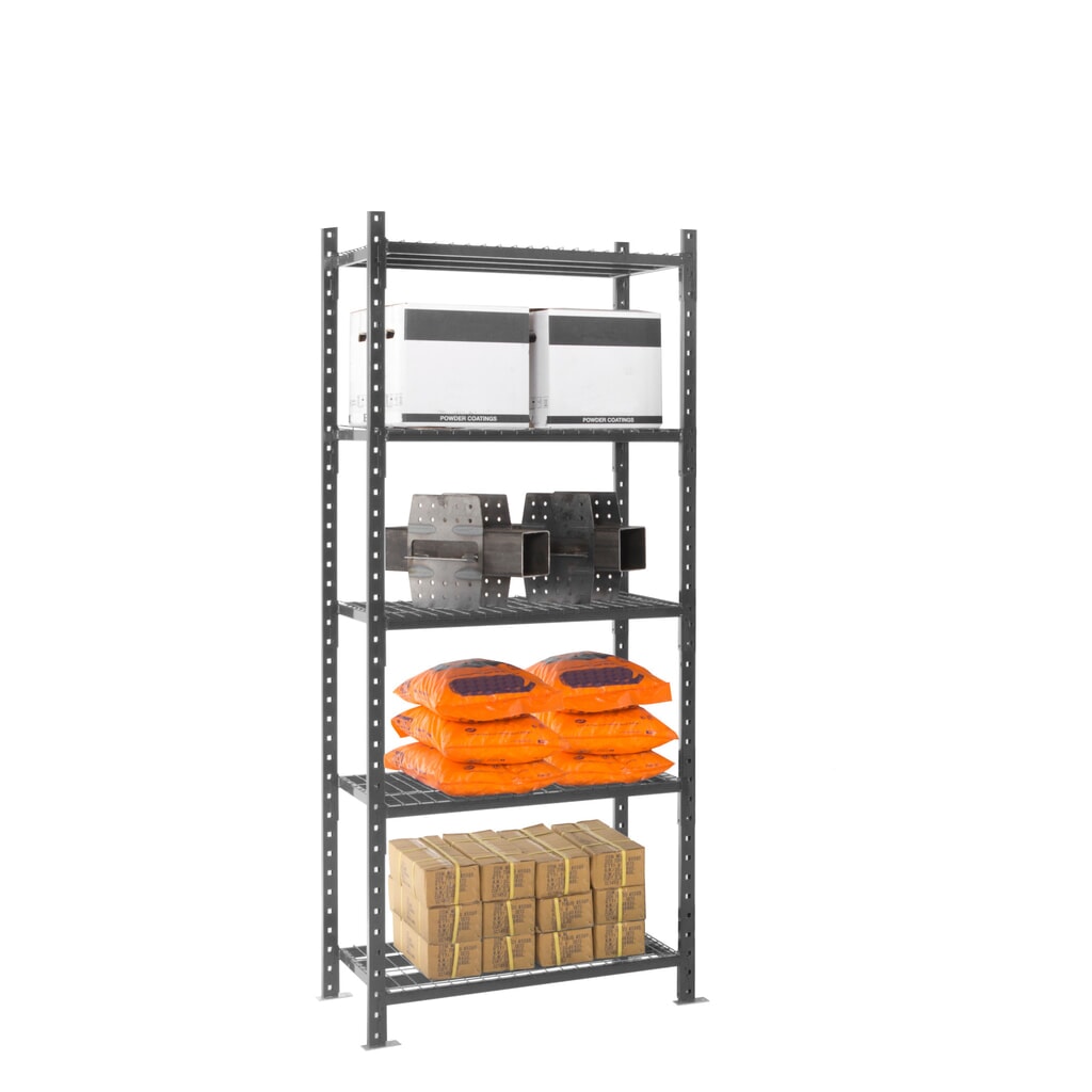 Produktabbildung Nr. 9: ManOrga Fachbodenregal graphitgrau mit Stahlblechböden, Fachlast 500 kg, HxBxT 2.000 x 1.050 x 510 mm