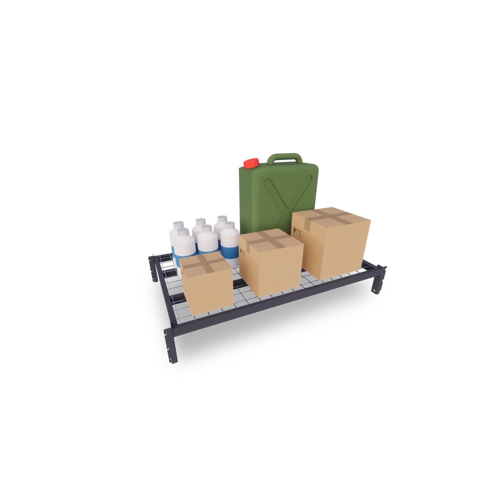 Produktabbildung Nr. 4: ManOrga Fachbodenregal graphitgrau mit Gitterböden, Fachlast 500 kg, HxBxT 2.500 x 1.050 x 510 mm