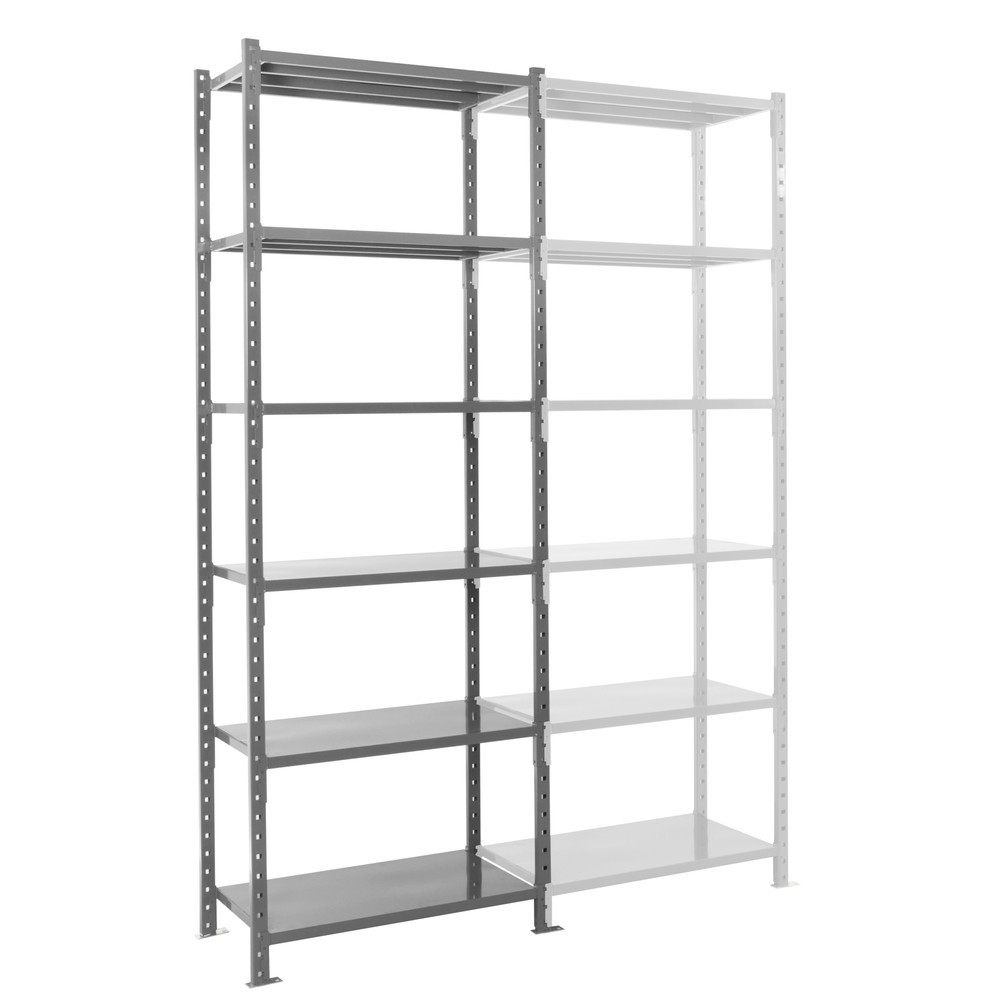 Produktabbildung Nr. 1: ManOrga Fachbodenregal graphitgrau mit Stahlblechböden, Fachlast 500 kg, HxBxT 3.000 x 1.050 x 510 mm