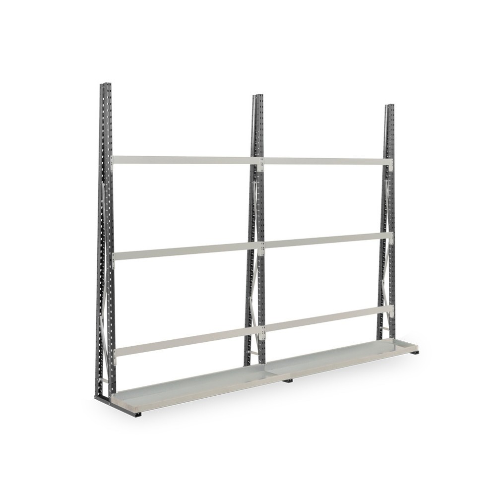 Produktabbildung: ManOrga Vertikalregal, doppelseitig, AF, HxBxT 2.500 x 1.800 x 680 mm