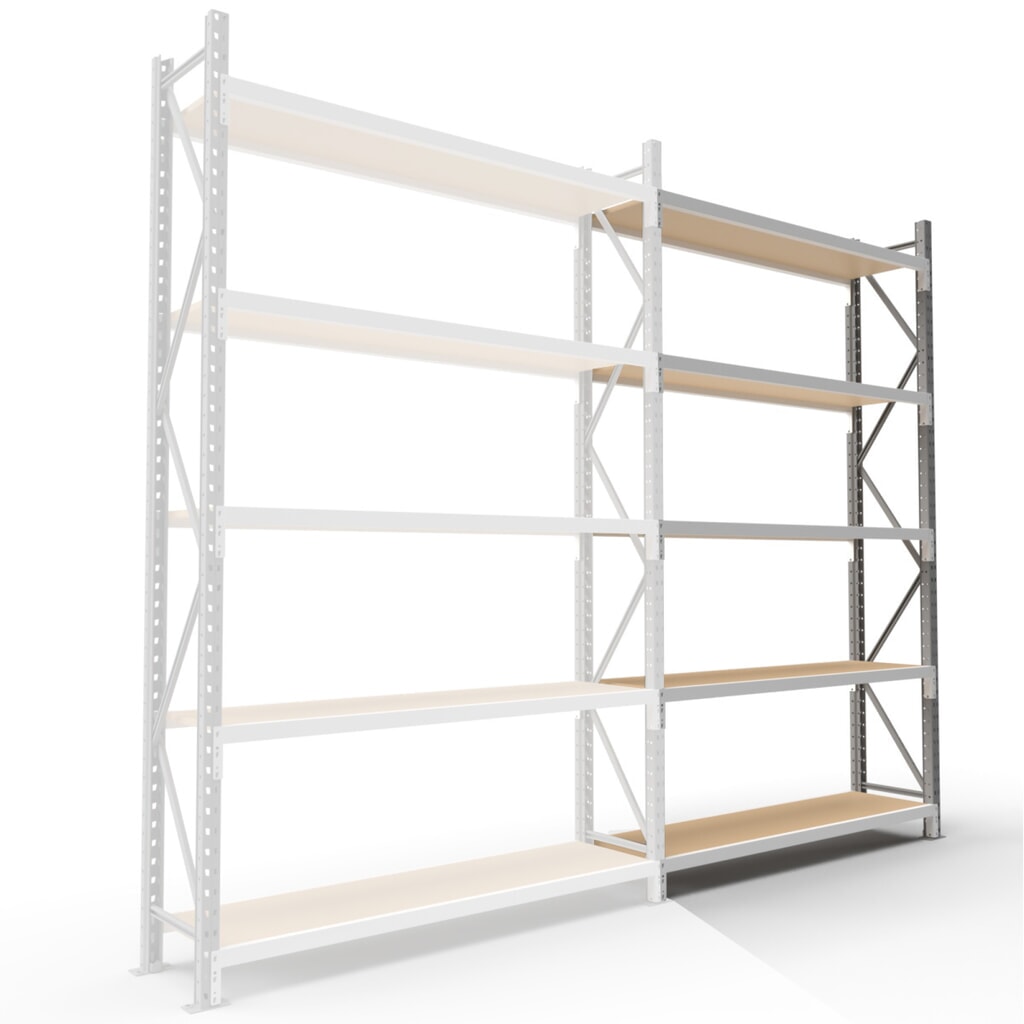 Produktabbildung Nr. 1: ManOrga Weitspannregal, mit Spanplatten, AF, HxBxT 3.000 x 2.700 x 800 mm