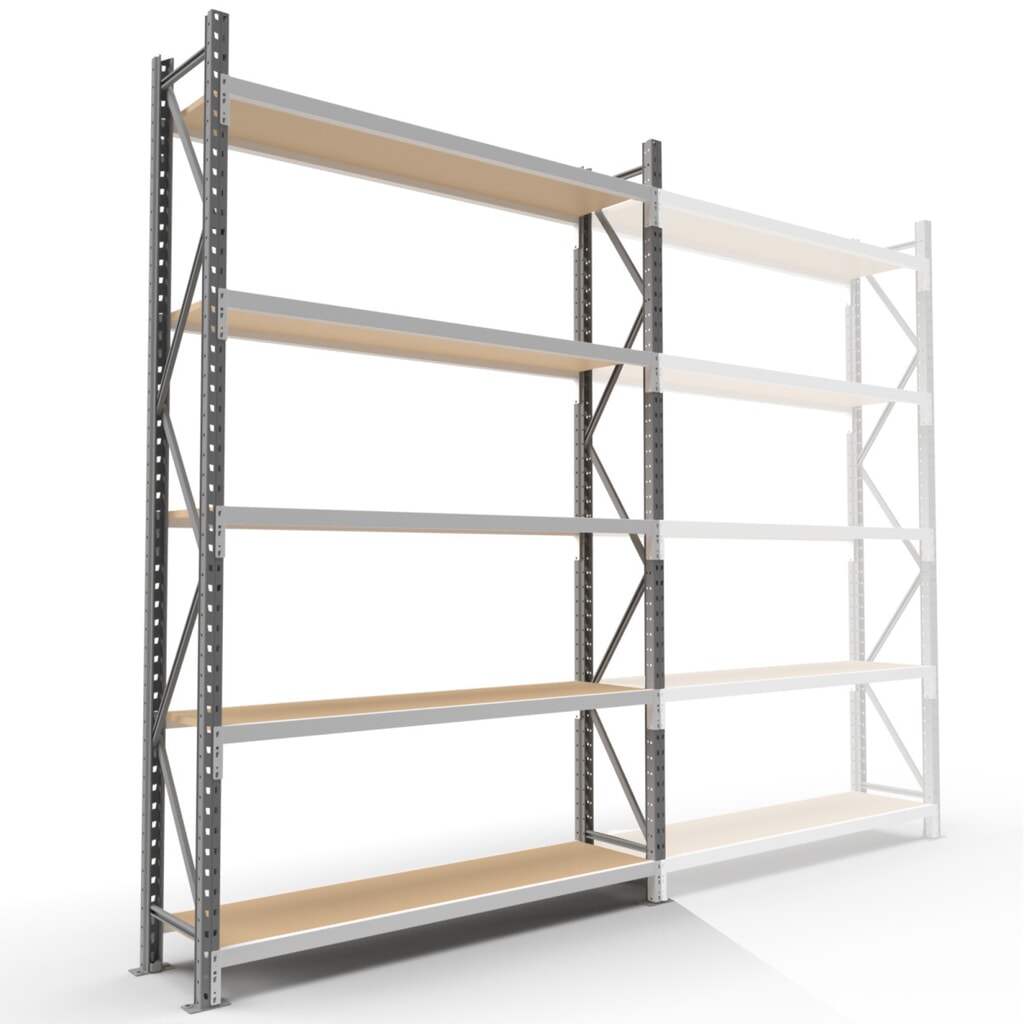 Produktabbildung Nr. 6: ManOrga Weitspannregal, mit Spanplatten, GF, HxBxT 3.000 x 2.700 x 800 mm