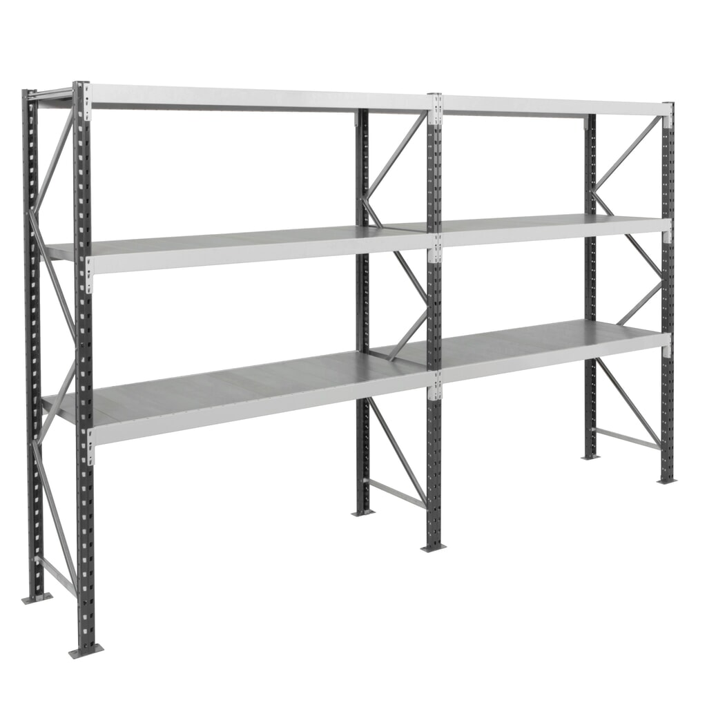 ManOrga Weitspannregal, mit Stahlpaneelen, AF, FL 710 kg, HxBxT 2.500 x 2.250 x 600 mm Produktabbildung Nr. 6: ManOrga Weitspannregal, mit Stahlpaneelen, AF, FL 710 kg, HxBxT 2.500 x 2.250 x 600 mm