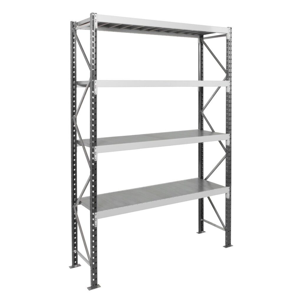 Produktabbildung: ManOrga Weitspannregal, mit Stahlpaneelen, GF, FL 710 kg, HxBxT 3.000 x 2.250 x 600 mm