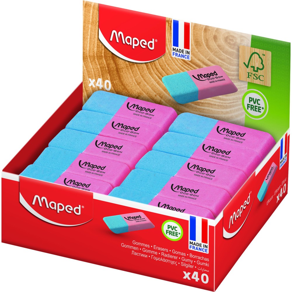 Produktabbildung: Maped Radierer DUO-GOM mittel FSC