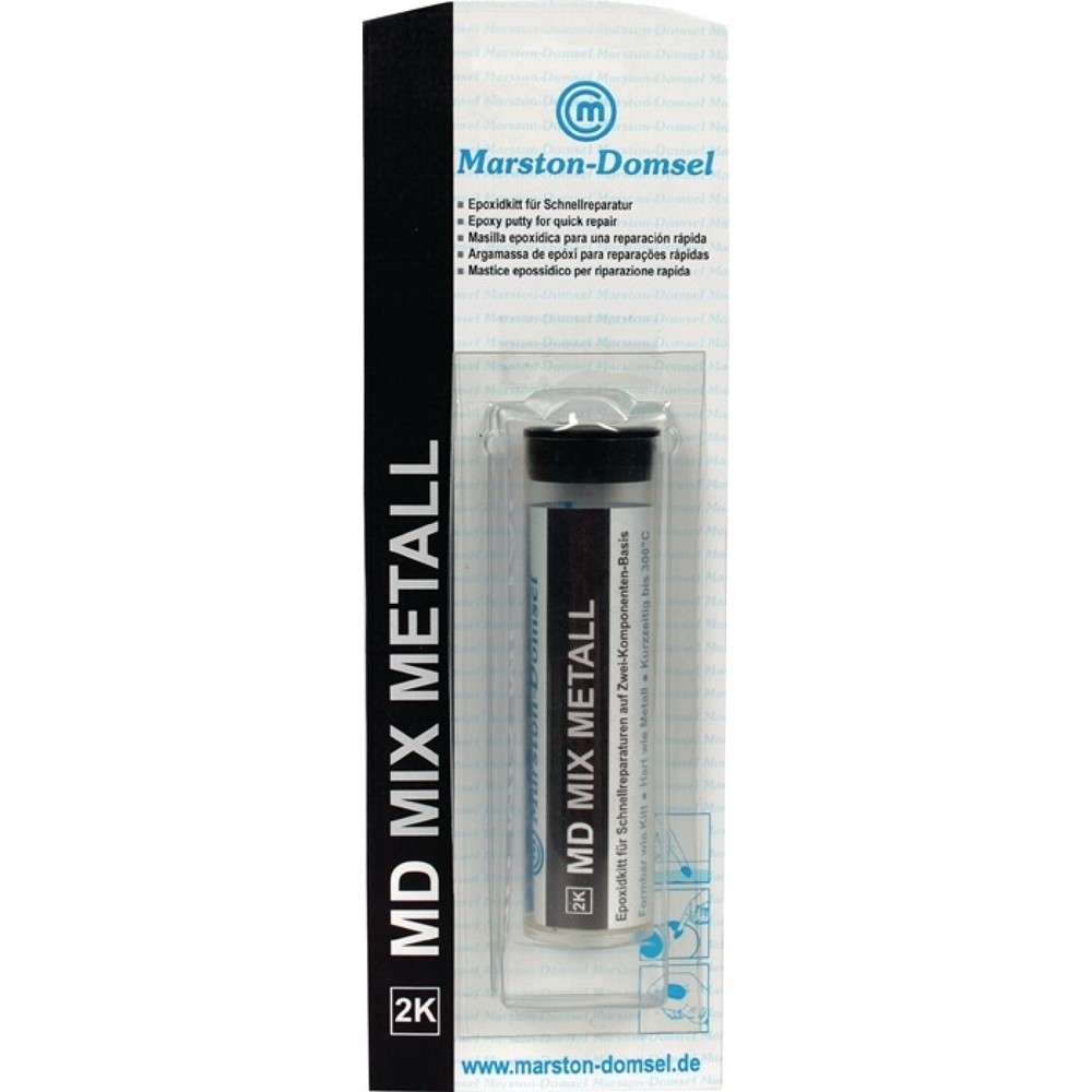Produktabbildung: MARSTON Reparaturkitt MD MIX METALL, 56 g, grau-schwarz, Stick