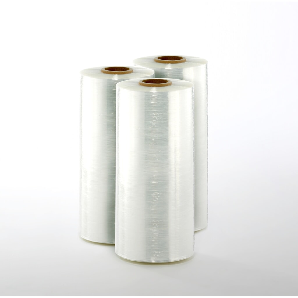 Maschinenstretchfolie, BxL 500 mm x 1.700 m, Stärke 20 µm, bis 250 % Vordehnung Produktabbildung Nr. 2: Maschinenstretchfolie, BxL 500 mm x 1.700 m, Stärke 20 µm, bis 250 % Vordehnung