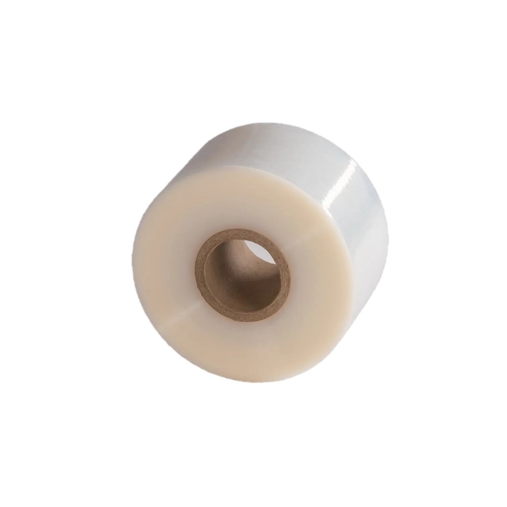 Produktabbildung: Maschinenstretchfolie, Schmalrolle, 125 mm breit x 880 lfm, 23µ, transparent, bis 200% Vordehnung