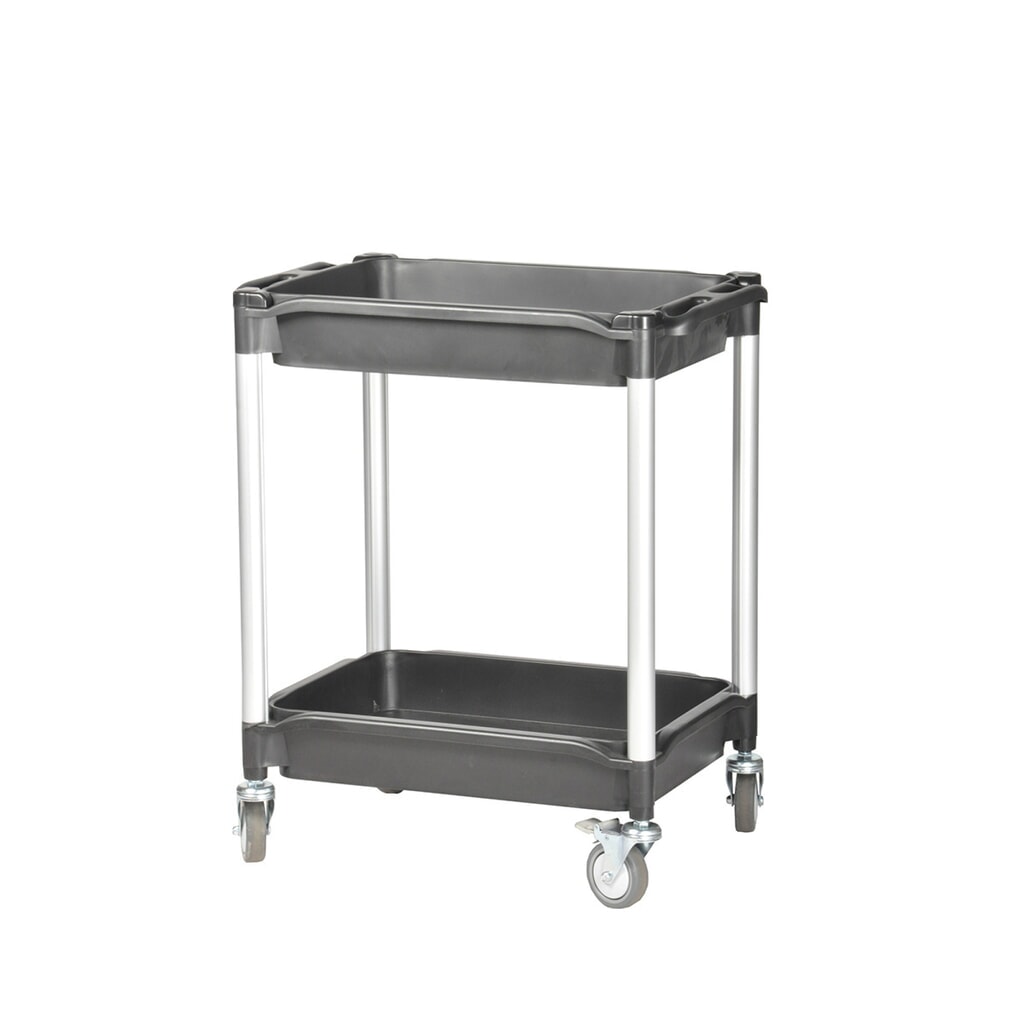 Matador Etagenwagen 608E schwarz - 2 Etagen Tiefböden Produktabbildung: Matador Etagenwagen 608E schwarz - 2 Etagen Tiefböden
