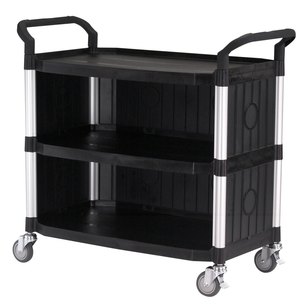Produktabbildung: Matador Etagenwagen 808LC schwarz - 3 Etagen