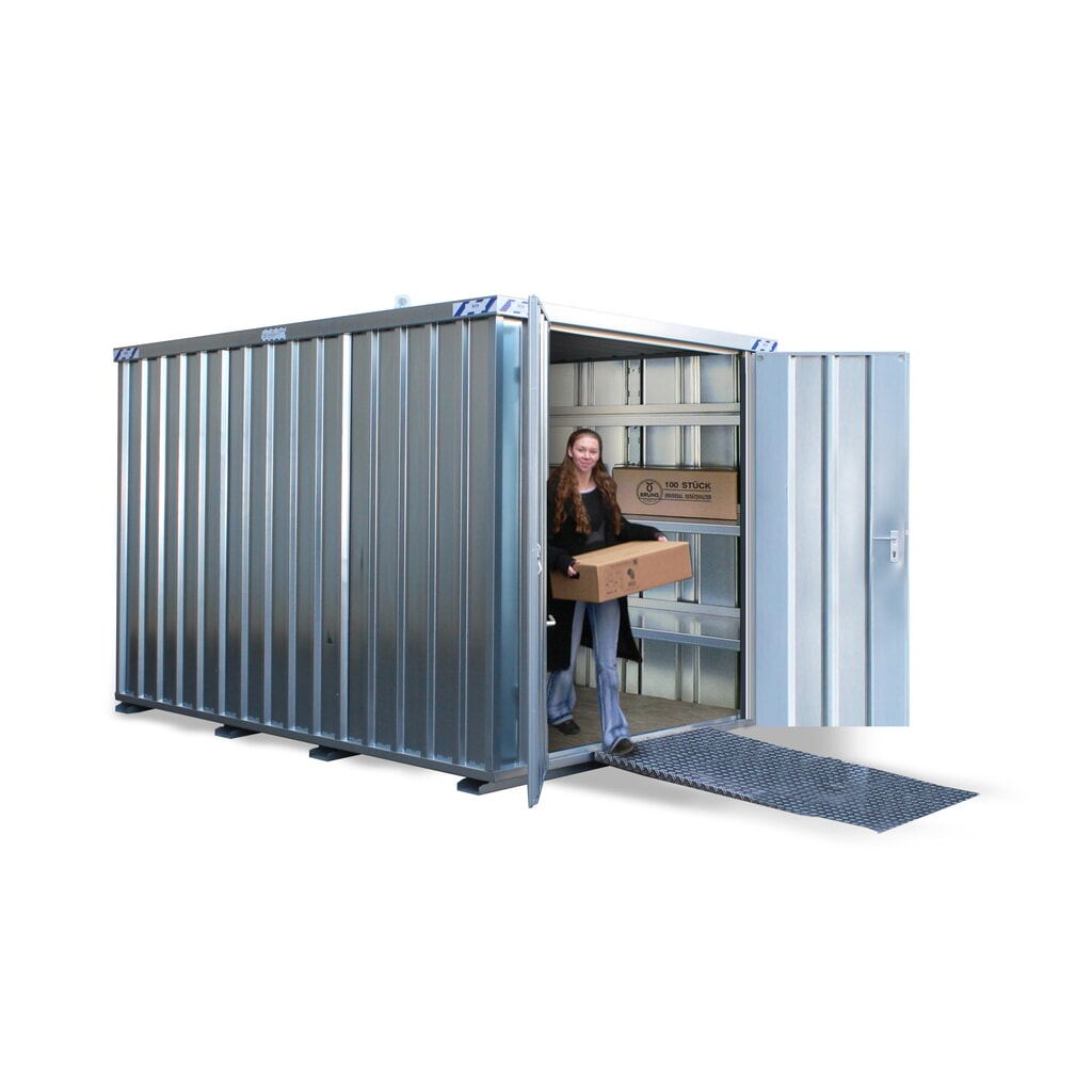 BOS® Materialcontainer, verzinkt, HxBxT 2.445 x 2.300 x 3.100 mm Produktabbildung: BOS® Materialcontainer, verzinkt, HxBxT 2.445 x 2.300 x 3.100 mm