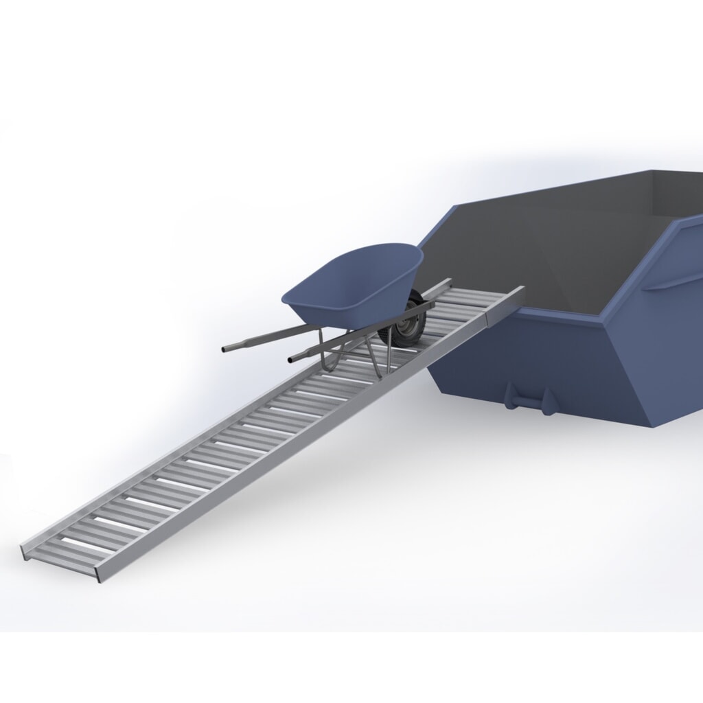 MAUDERER® Leichte Auffahrrampe MG, als Steg universell einsetzbar, mit Einhängehaken, Tragkraft 800 kg, BxL 1.950 x 660 mm Produktabbildung: MAUDERER® Leichte Auffahrrampe MG, als Steg universell einsetzbar, mit Einhängehaken, Tragkraft 800 kg, BxL 1.950 x 660 mm