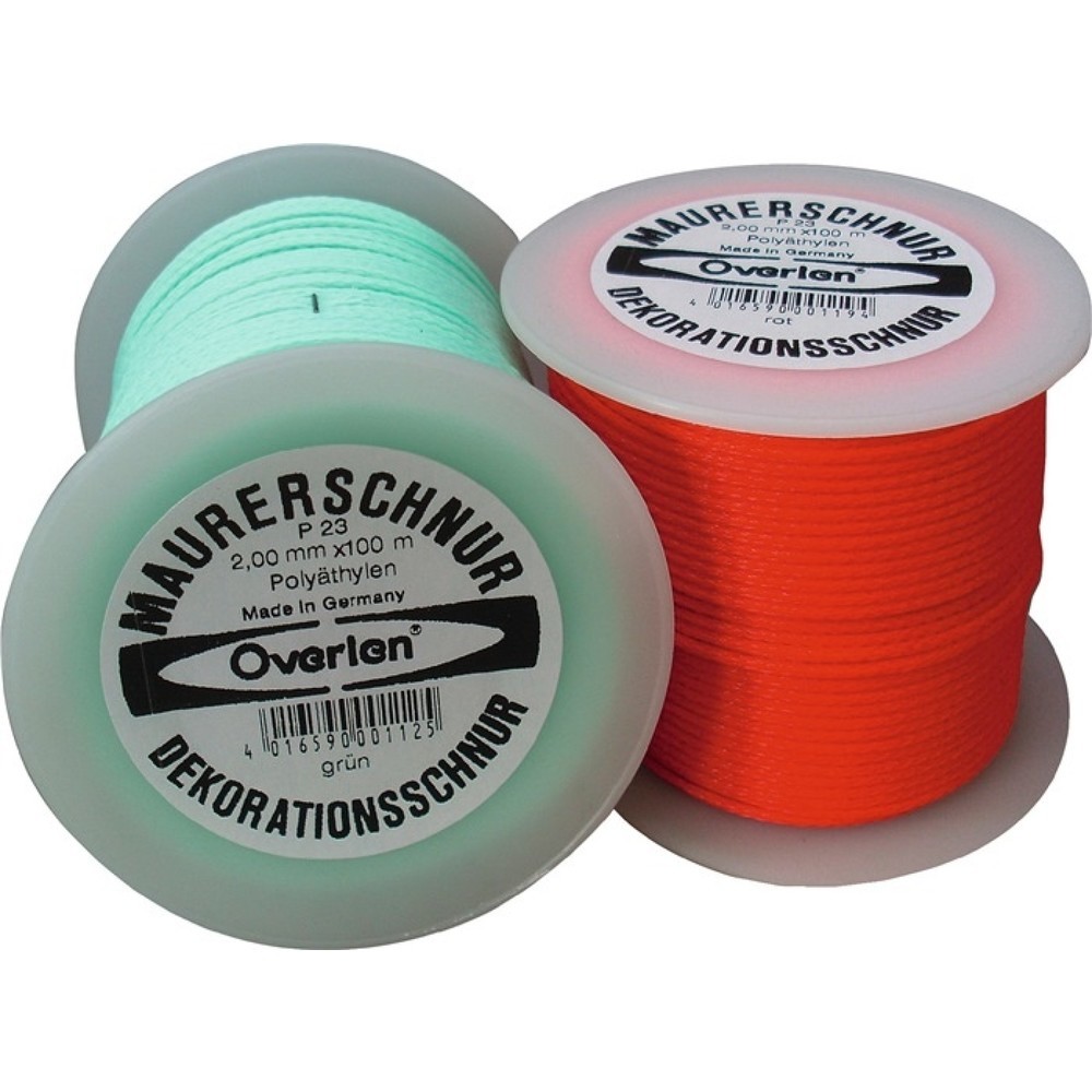 Produktabbildung: Maurerschnur L.50m D.1mm 15kg PE rot