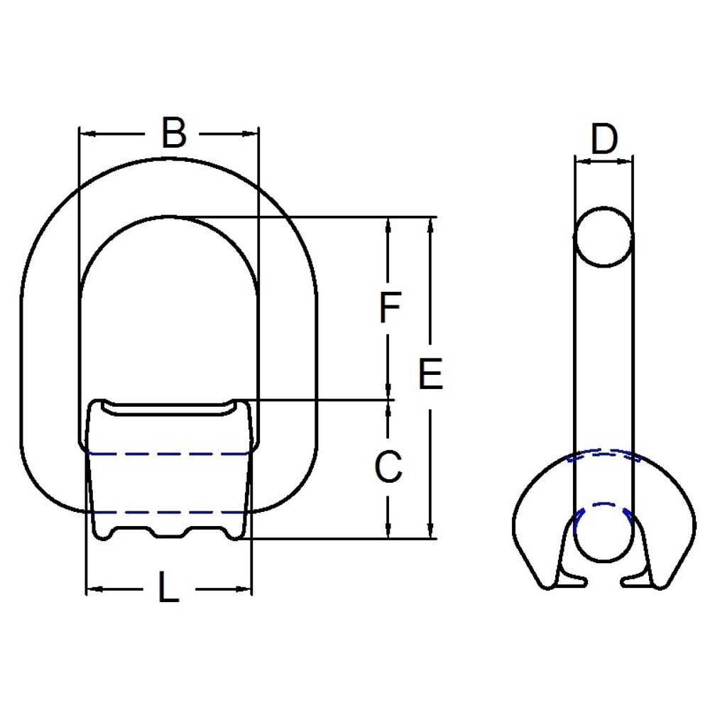Produktabbildung Nr. 2: McBULL® Anschlagpunkt, Schweißausführung, ohne Feder, GK8, Tragkraft 1.120 kg