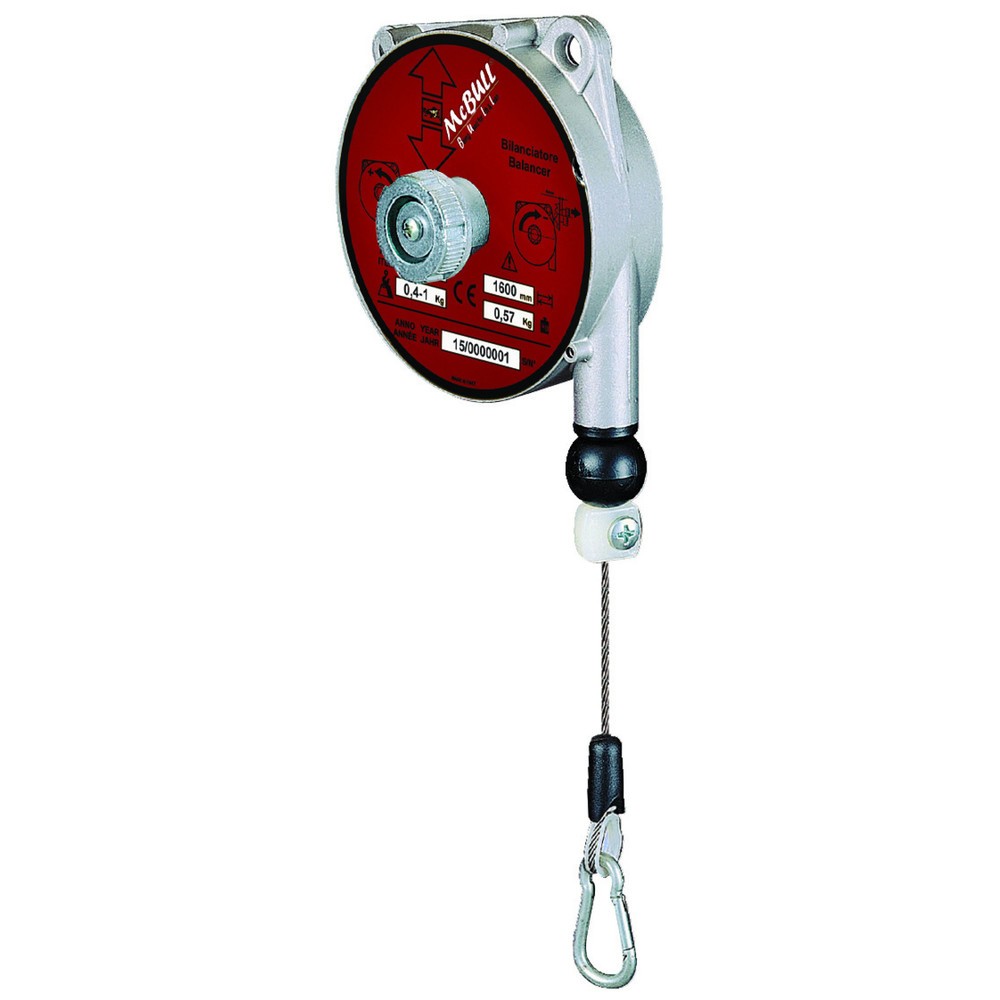 Produktabbildung: McBULL® Federzug, Tragkraft 0,4-1 kg, Seilauszug 1,6 m