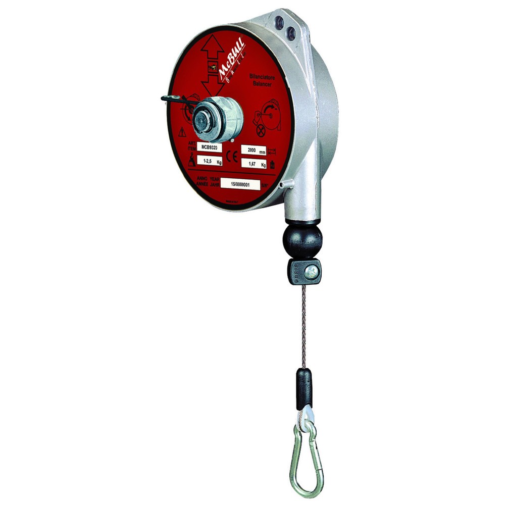 Produktabbildung: McBULL® Federzug, Tragkraft 4-6 kg, Seilauszug 2 m