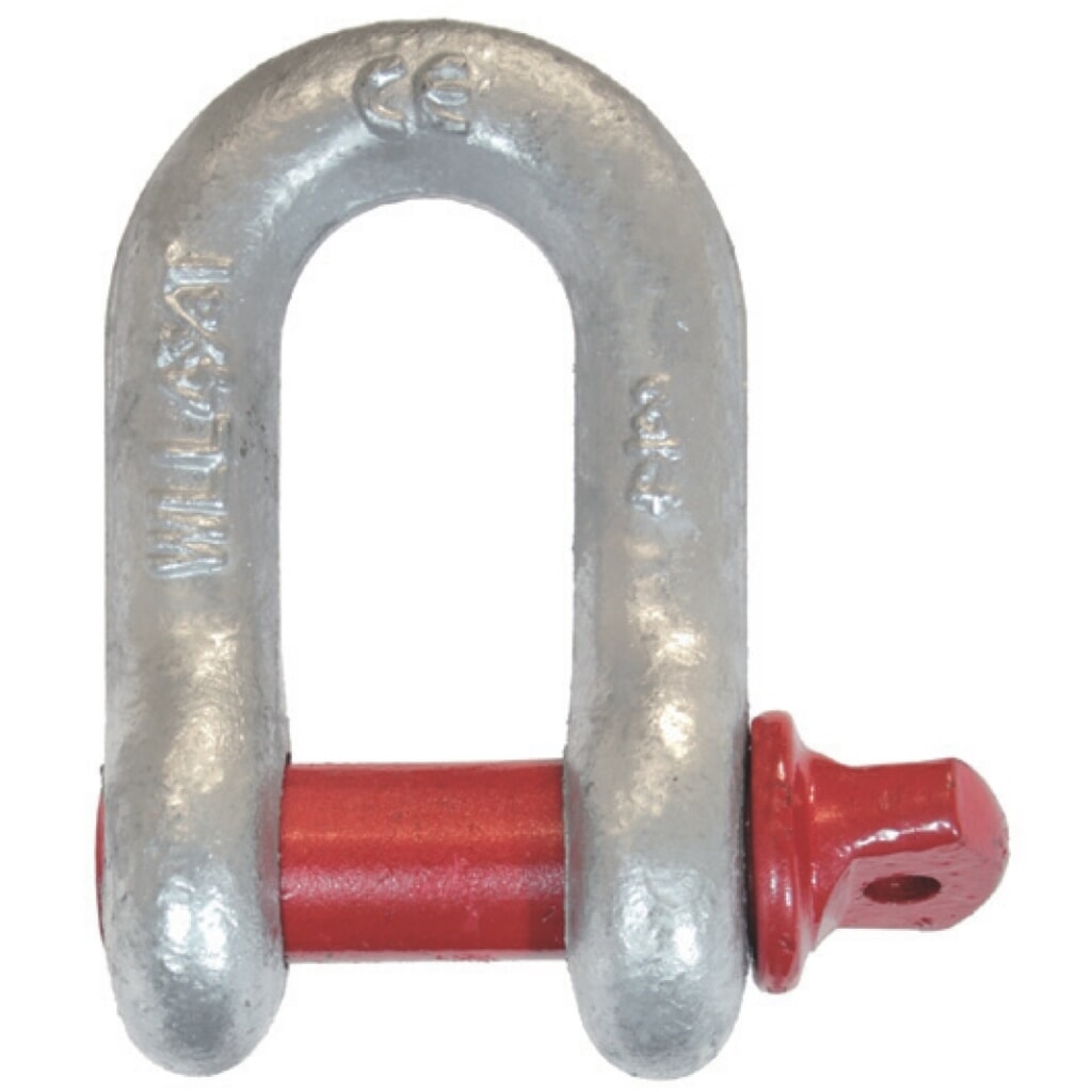 Produktabbildung: McBULL® Schäkel, hochfest, gerade Form, mit Augbolzen, Nenngröße 5/8", Tragkraft 3.250 kg