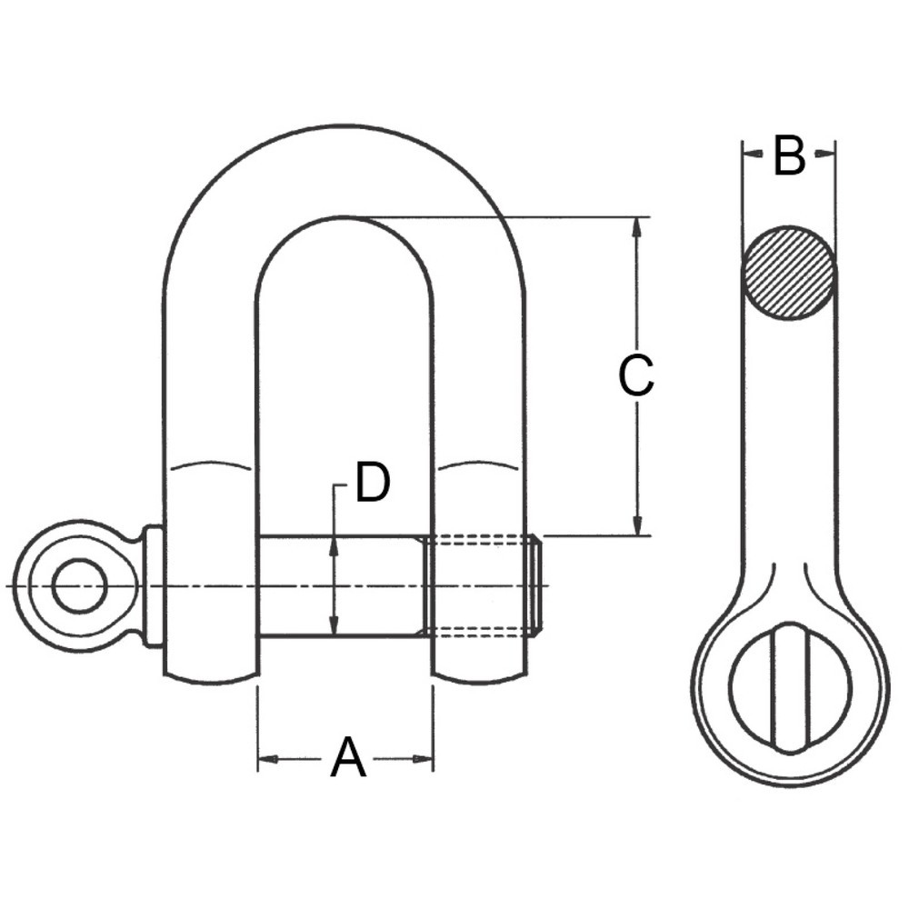 Produktabbildung Nr. 2: McBULL® Schäkel, hochfest, gerade Form, mit Augbolzen, Nenngröße 5/8", Tragkraft 3.250 kg