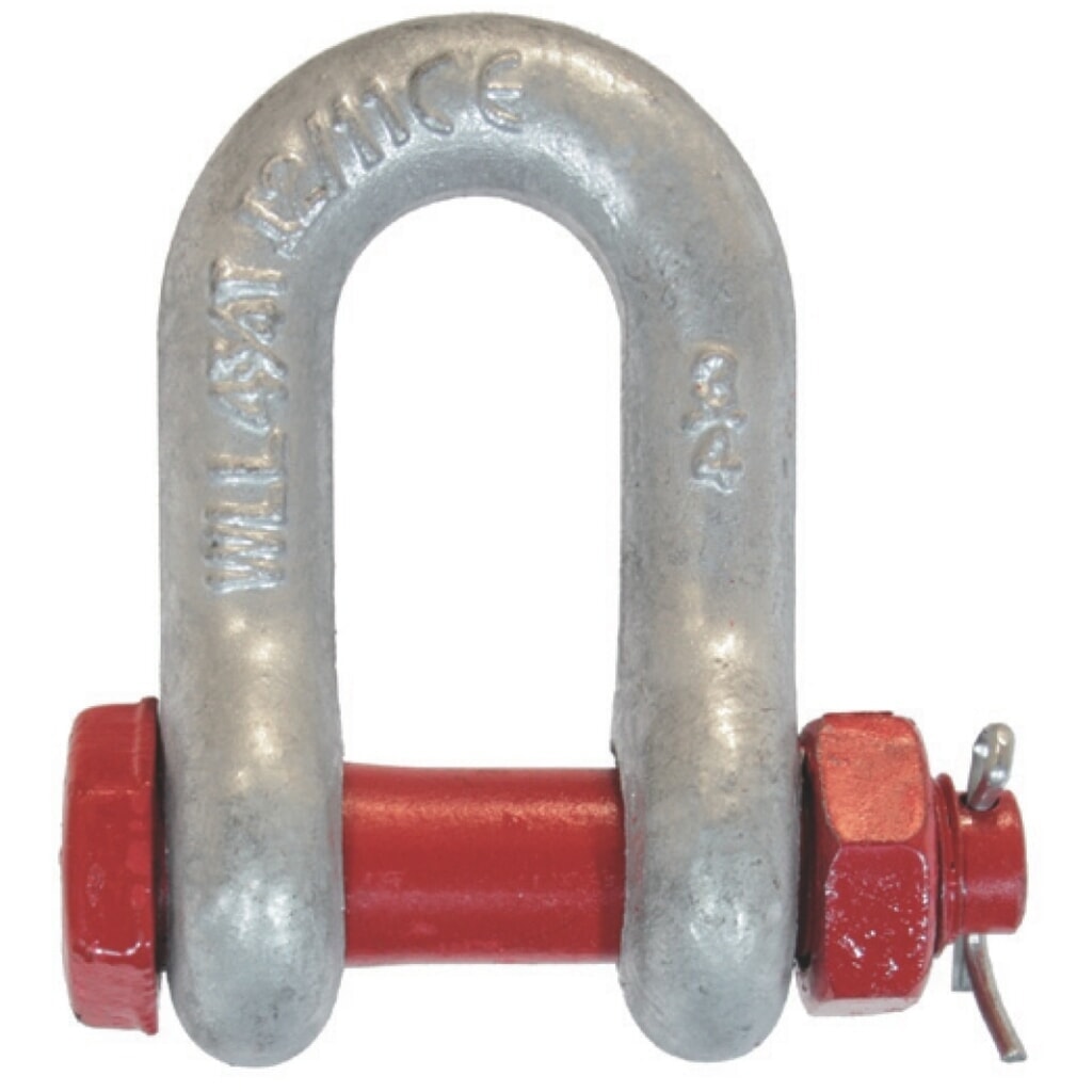 McBULL® Schäkel, hochfest, gerade Form, mit Mutter und Splint, Nenngröße 3/8", Tragkraft 1.000 kg Produktabbildung Nr. 1: McBULL® Schäkel, hochfest, gerade Form, mit Mutter und Splint, Nenngröße 3/8", Tragkraft 1.000 kg