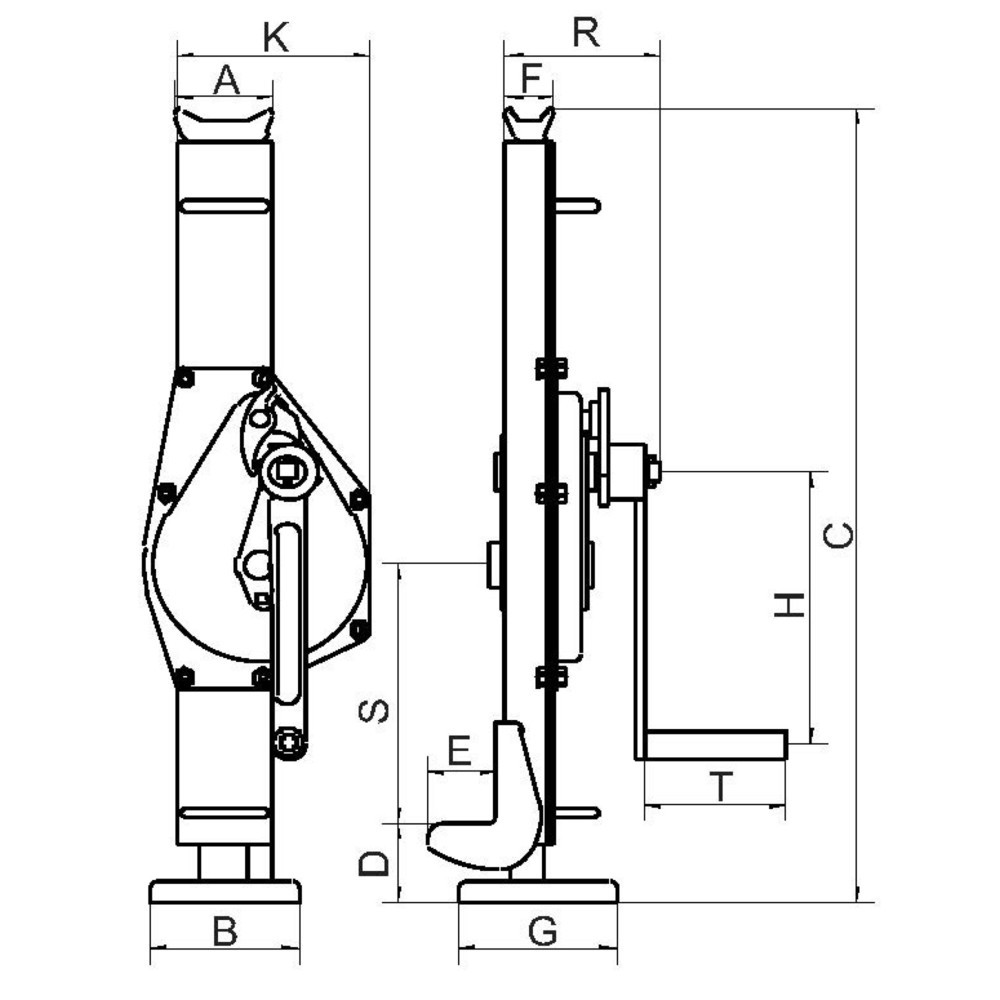 Produktabbildung Nr. 2: McBULL® Stahlwinde (feste Hubklaue), Tragkraft 1.500 kg, Hubhöhe 300 mm